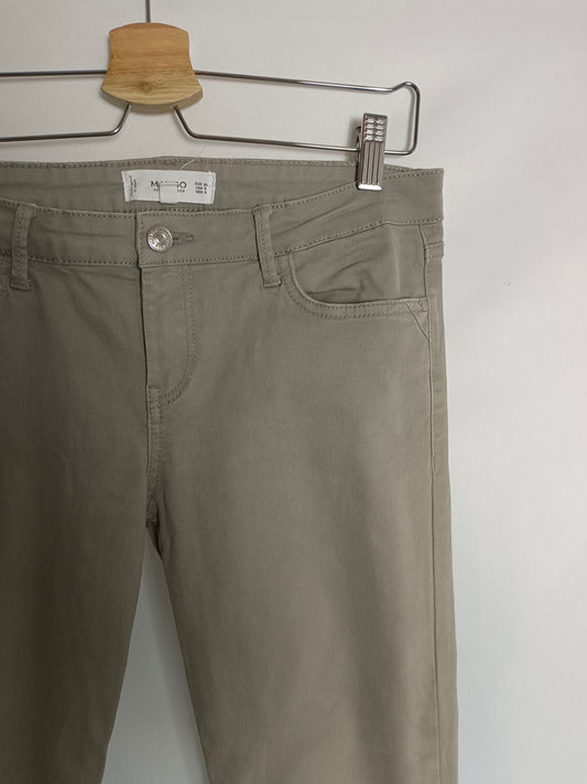 MANGO. Pantalón denim gris T.38