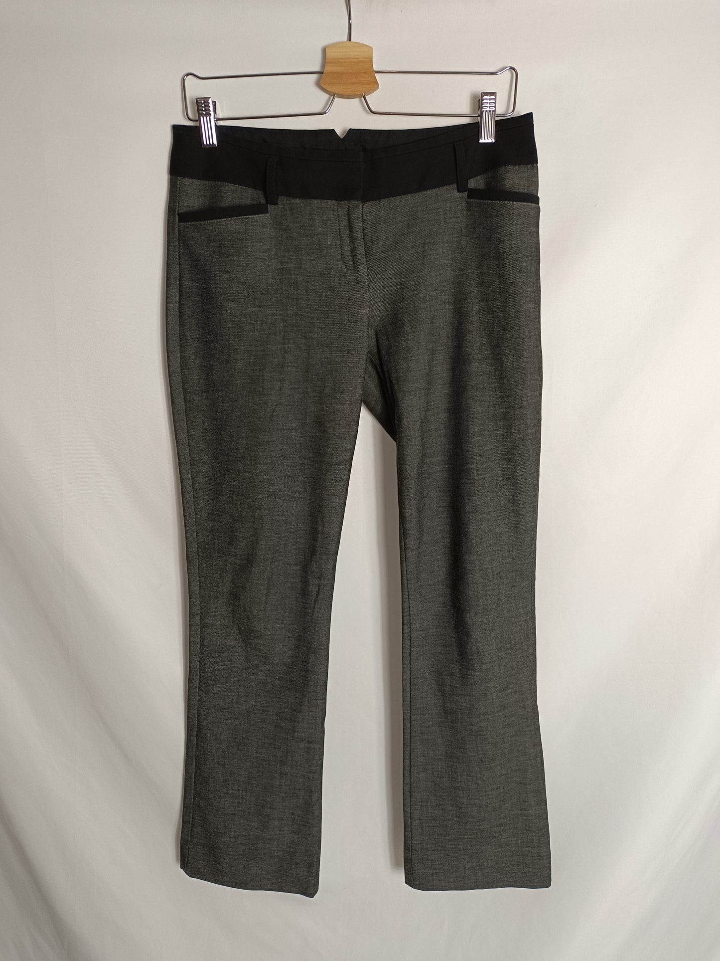 EXPRESS. Pantalón gris jaspeado T.40