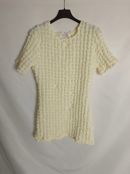 STOREST. Vestido beige cuadros T.s/m