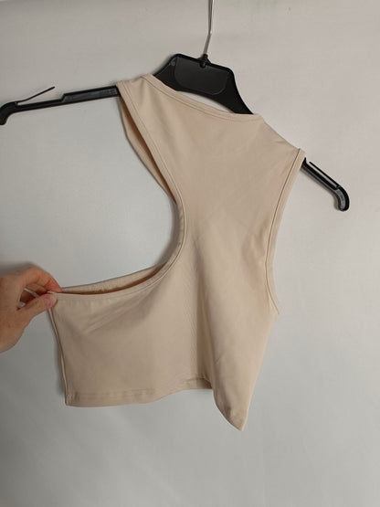 OTRAS. Top licra beige T.s