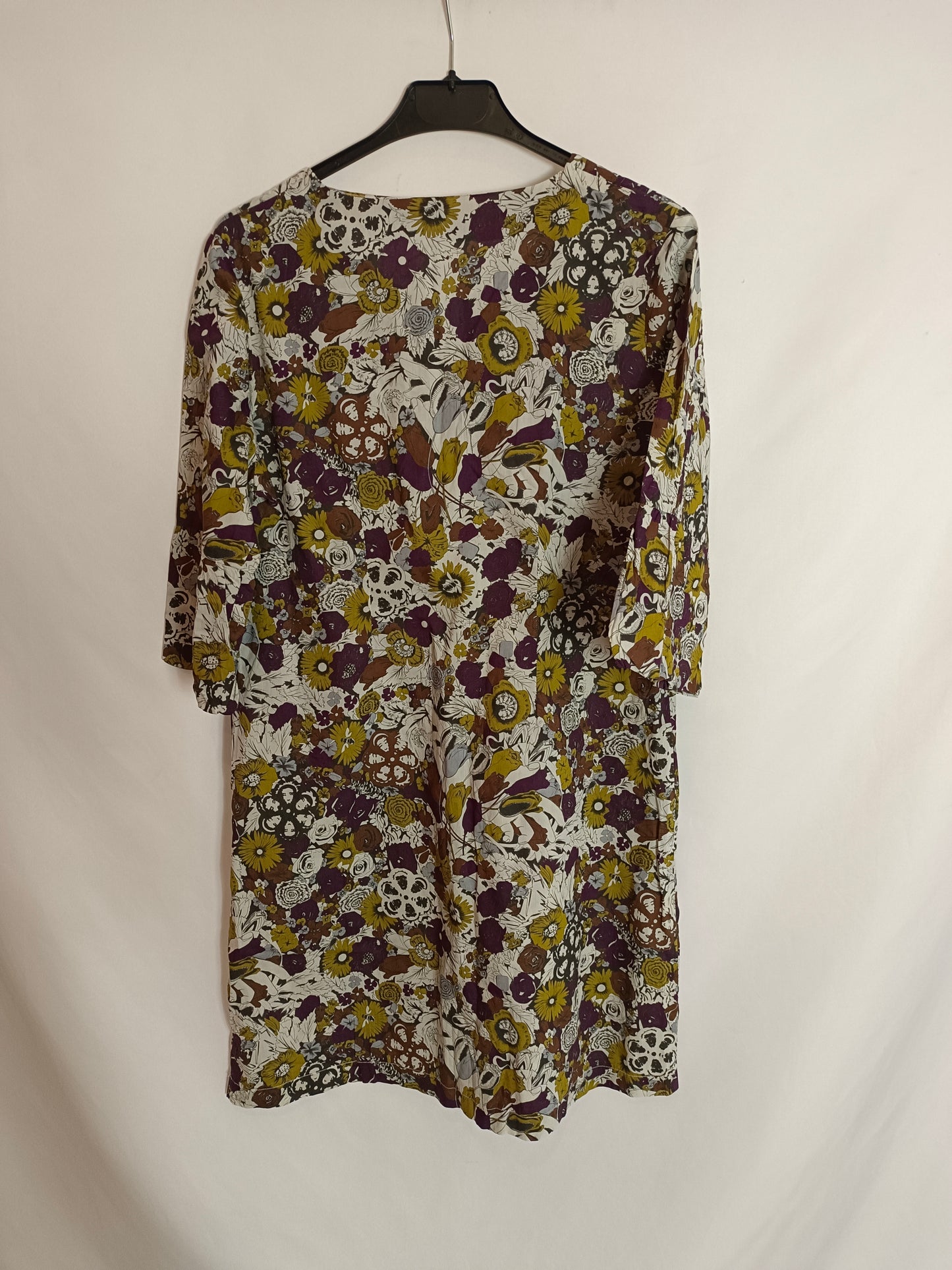 VILAGALLO. Vestido corto flores T.40(m)