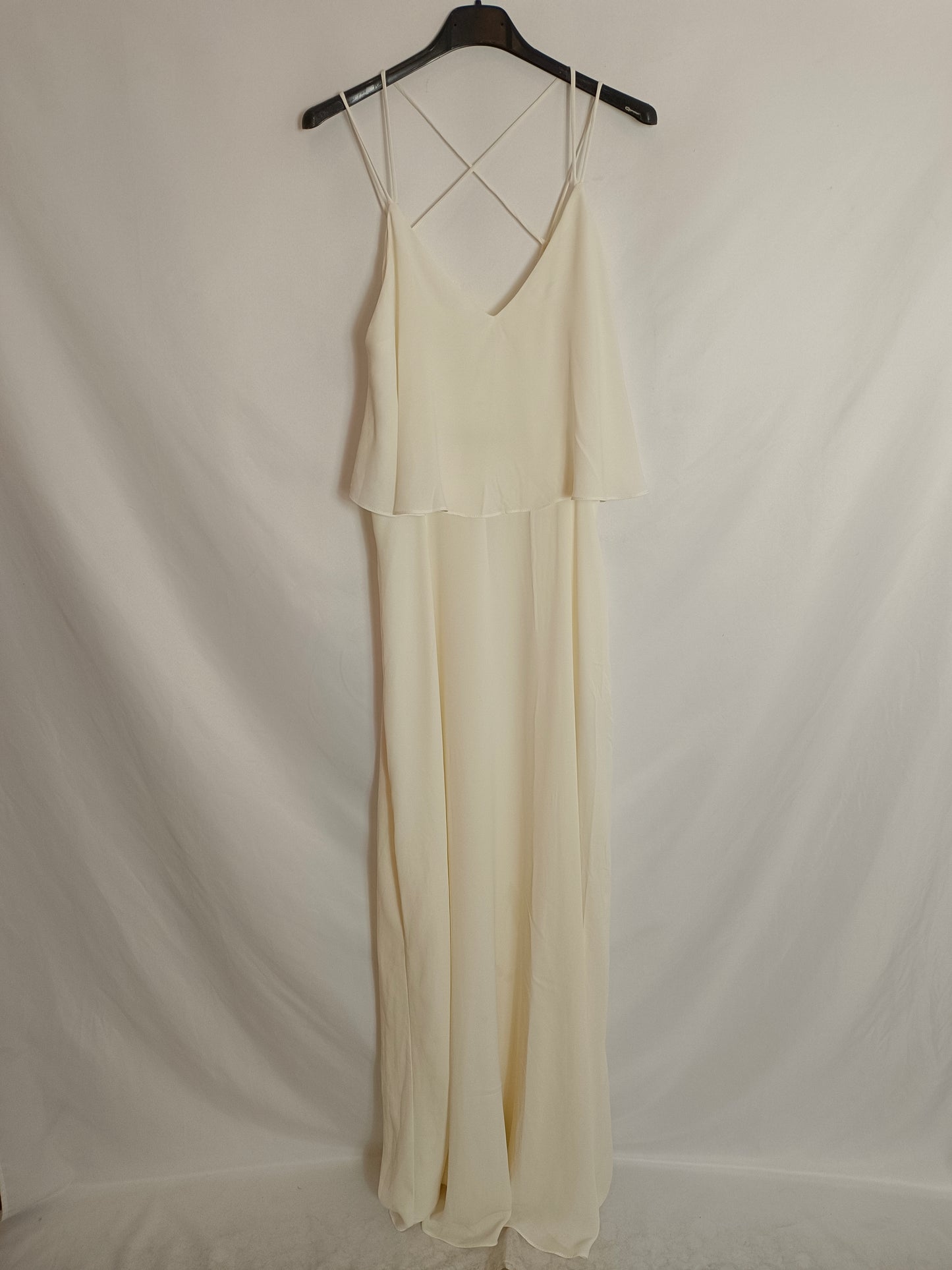 ZARA. Vestido blanco largo T.xs