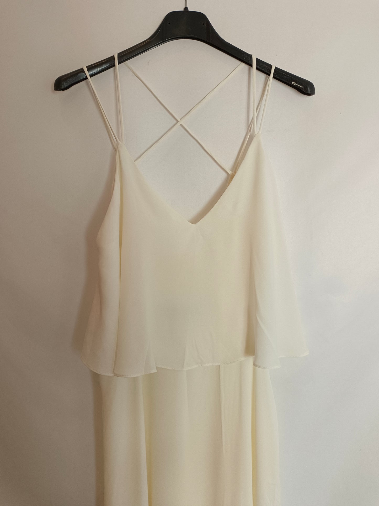 ZARA. Vestido blanco largo T.xs