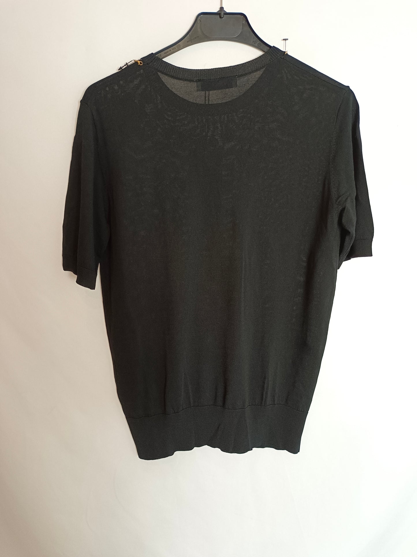 ZARA. Top punto monedas negro  T.m