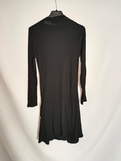 SITA MURT. Vestido negro elástico T.40