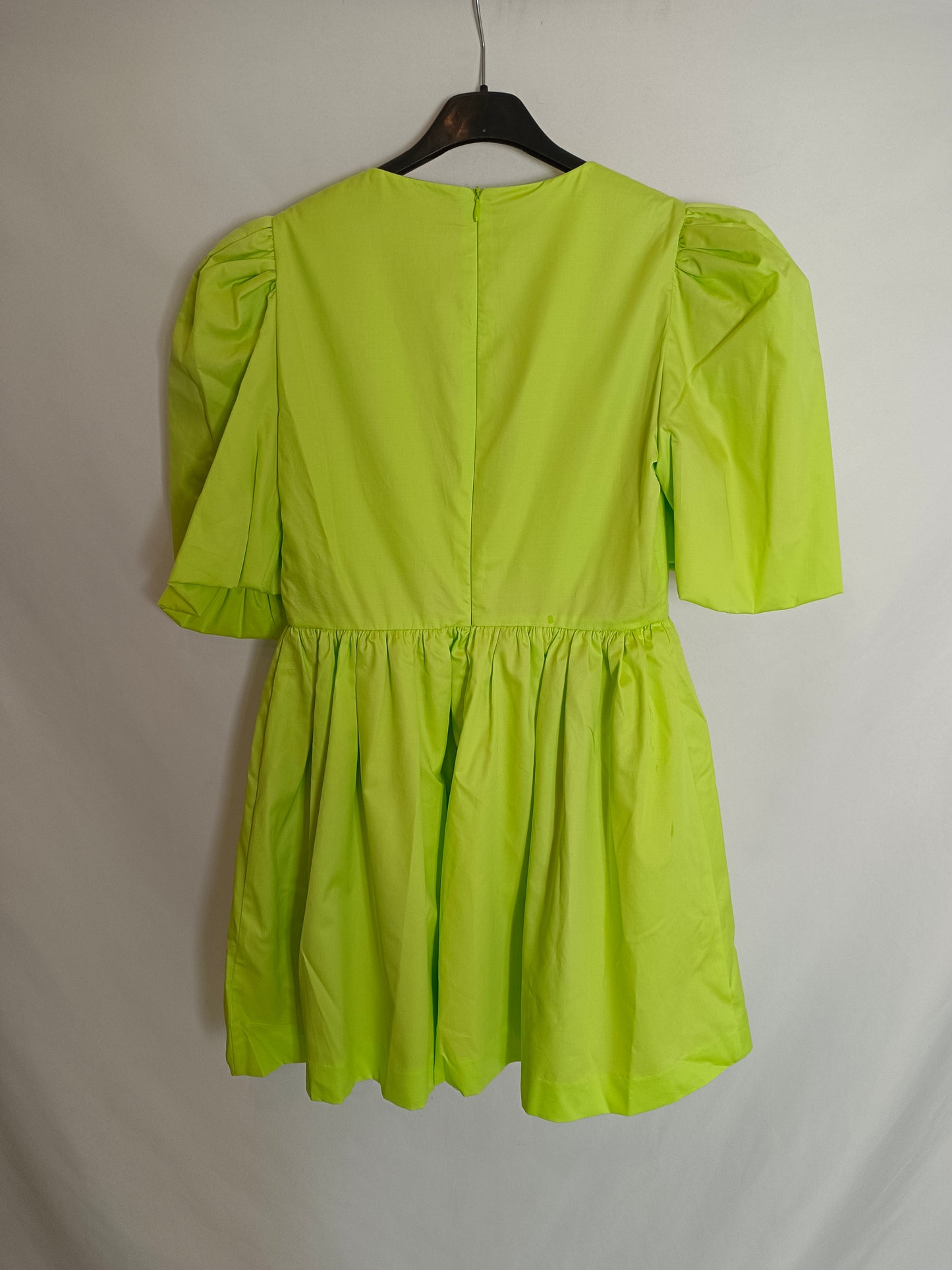 CARMEN HORNEROS. Vestido corto verde T.s