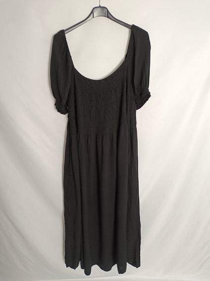 H&M. Vestido negro nido abeja T.xxl