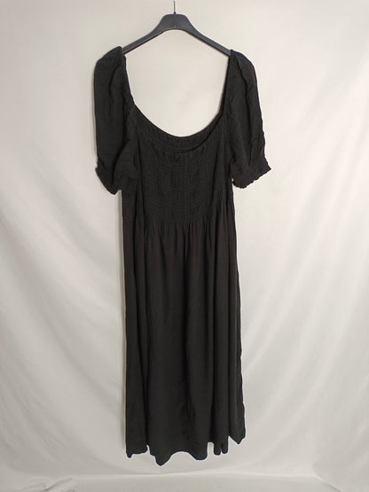 H&M. Vestido negro nido abeja T.xxl