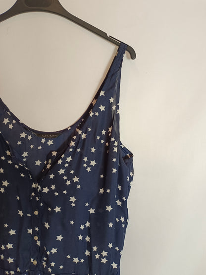 ZARA. Mono azul estrellas T.m