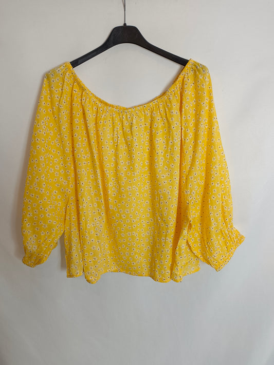 MANGO. Top amarillo flores T.m