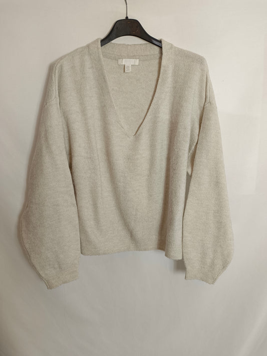 H&M. Jersey beige fluido T.xs