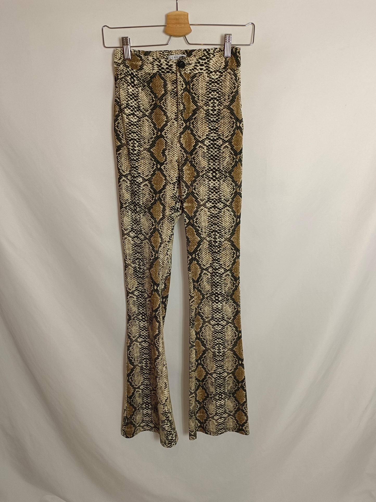 LOAVIES. Pantalón campana print T.xs