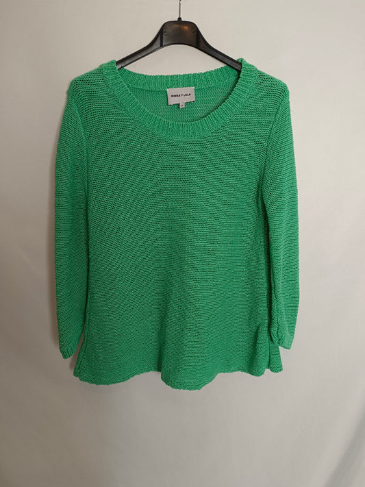 BIMBA Y LOLA. Jersey verde fino T.s