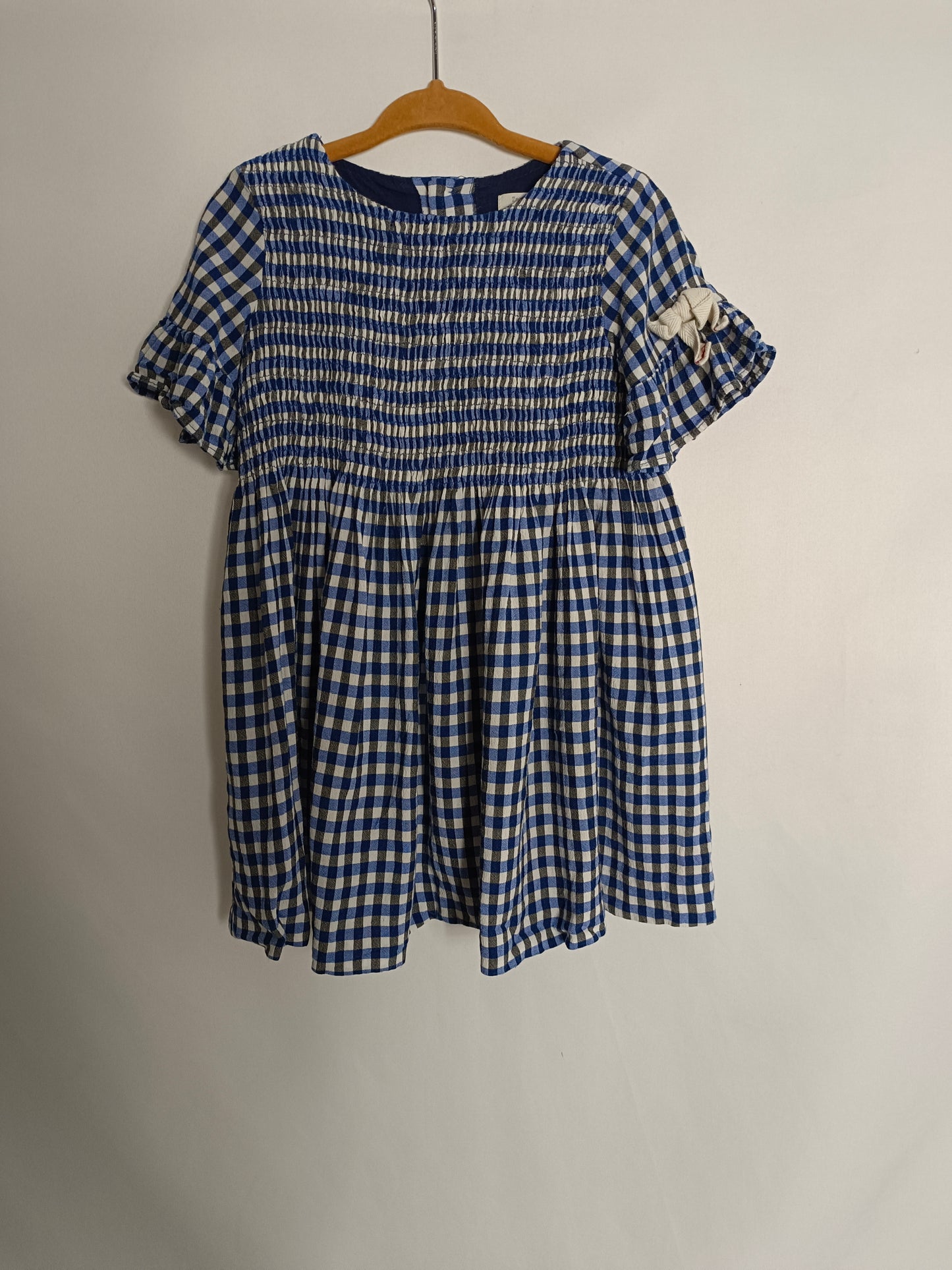 ZARA. Vestido cuadros azul y blanco  T.2-3 años