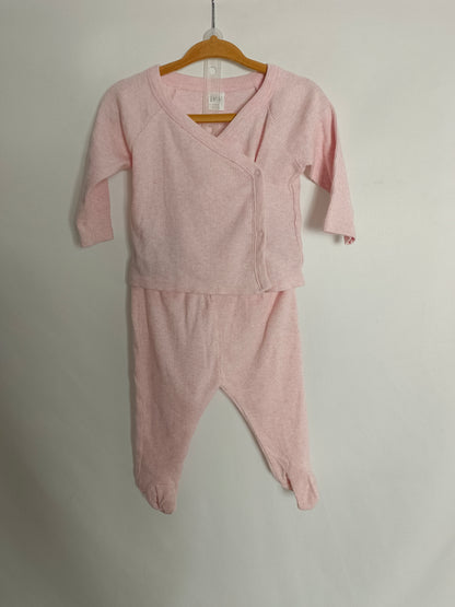 NORDSTRON BABY. Pijama rosa canalé T.3 meses