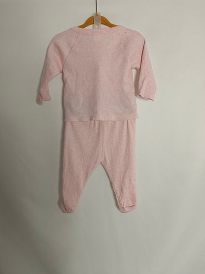 NORDSTRON BABY. Pijama rosa canalé T.3 meses