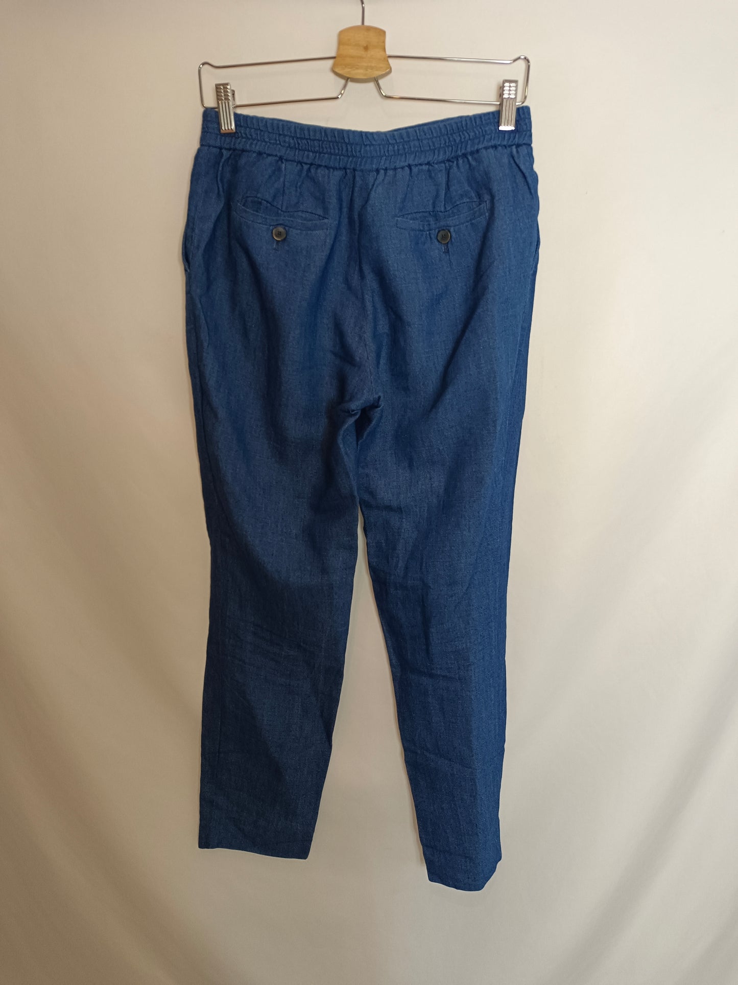 MASSIMO DUTTI. Pantalón fluido espiga T.38