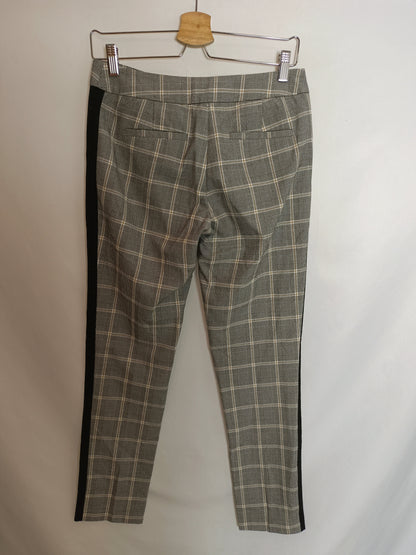 MORGAN. Pantalón gris cuadros T.36