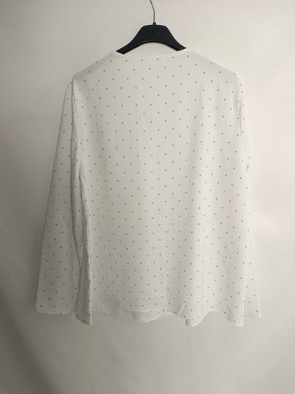 OTRAS. Blusa blanca lunares T.u(s)