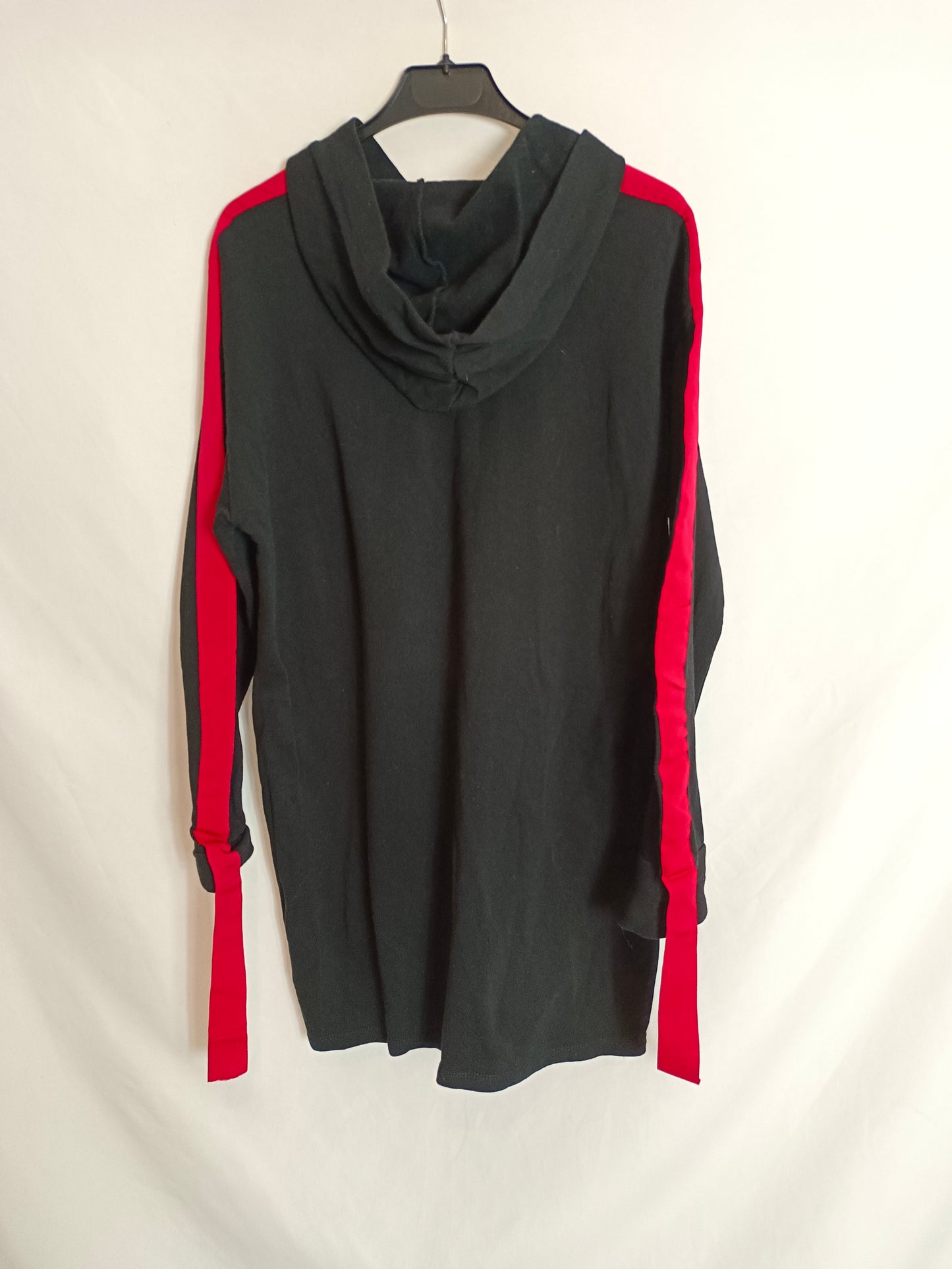 ZARA. vestido negro sudadera T.m