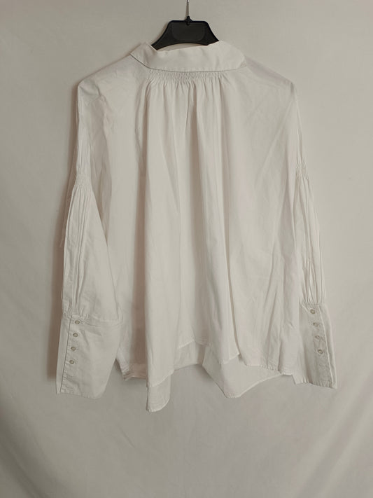 MAJE. Blusa blanca oversized T.2(m)