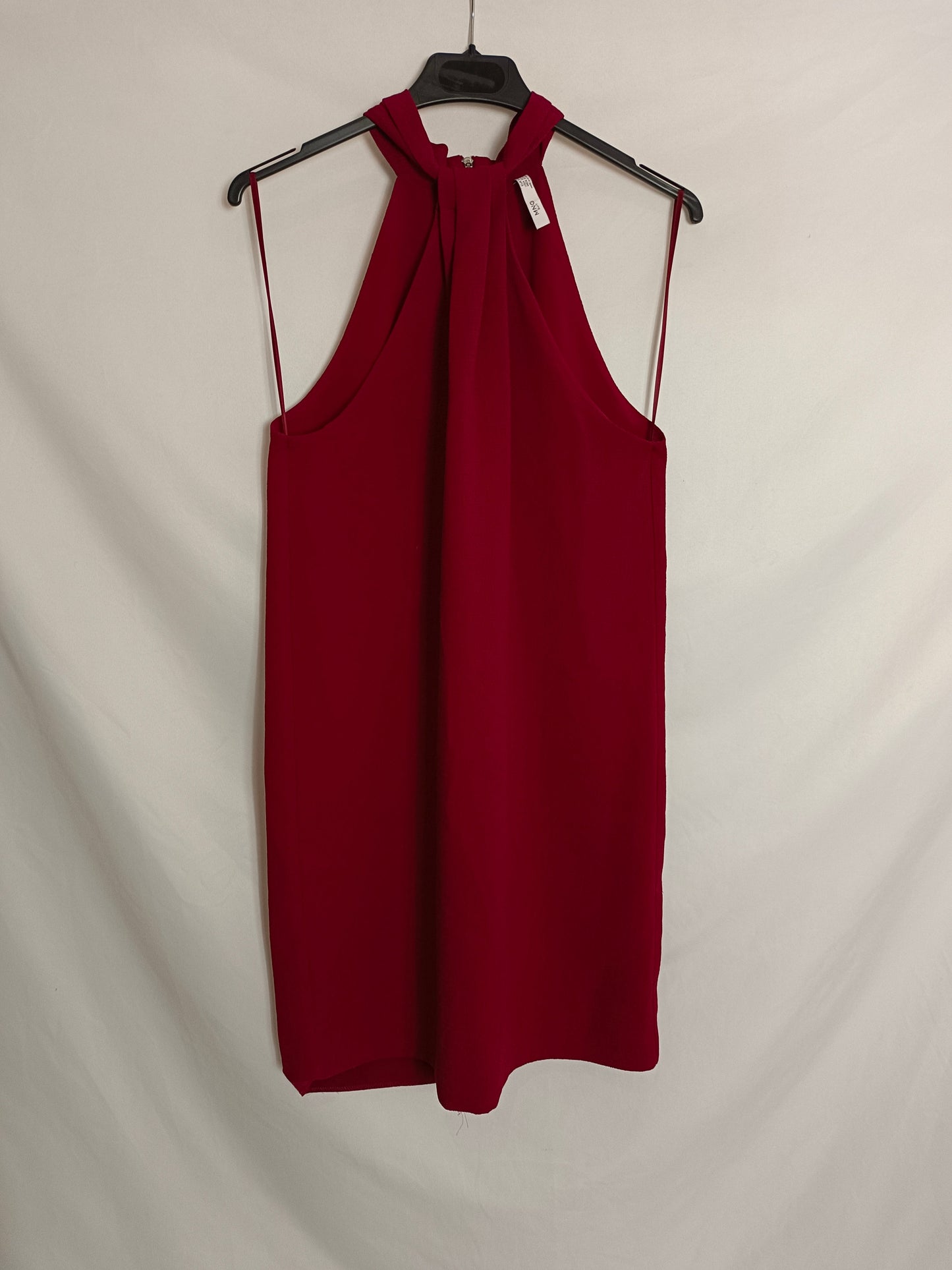 MANGO. Vestido corto cuello halter. T.XS.