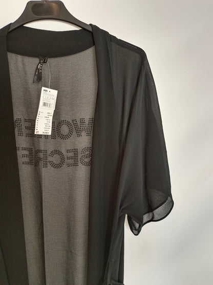 WOMEN'SECRET. Kimono negro semitransparente T.m