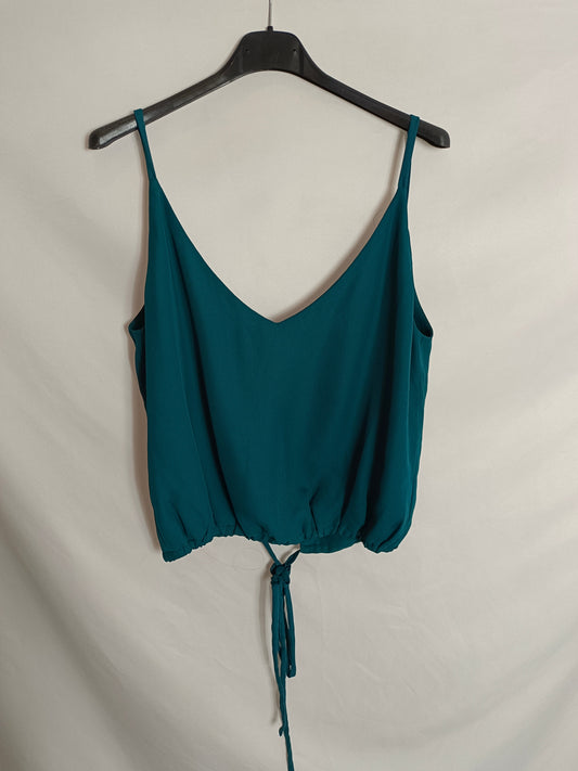 RENATTA&GO. Top verde cruzado T.m/l