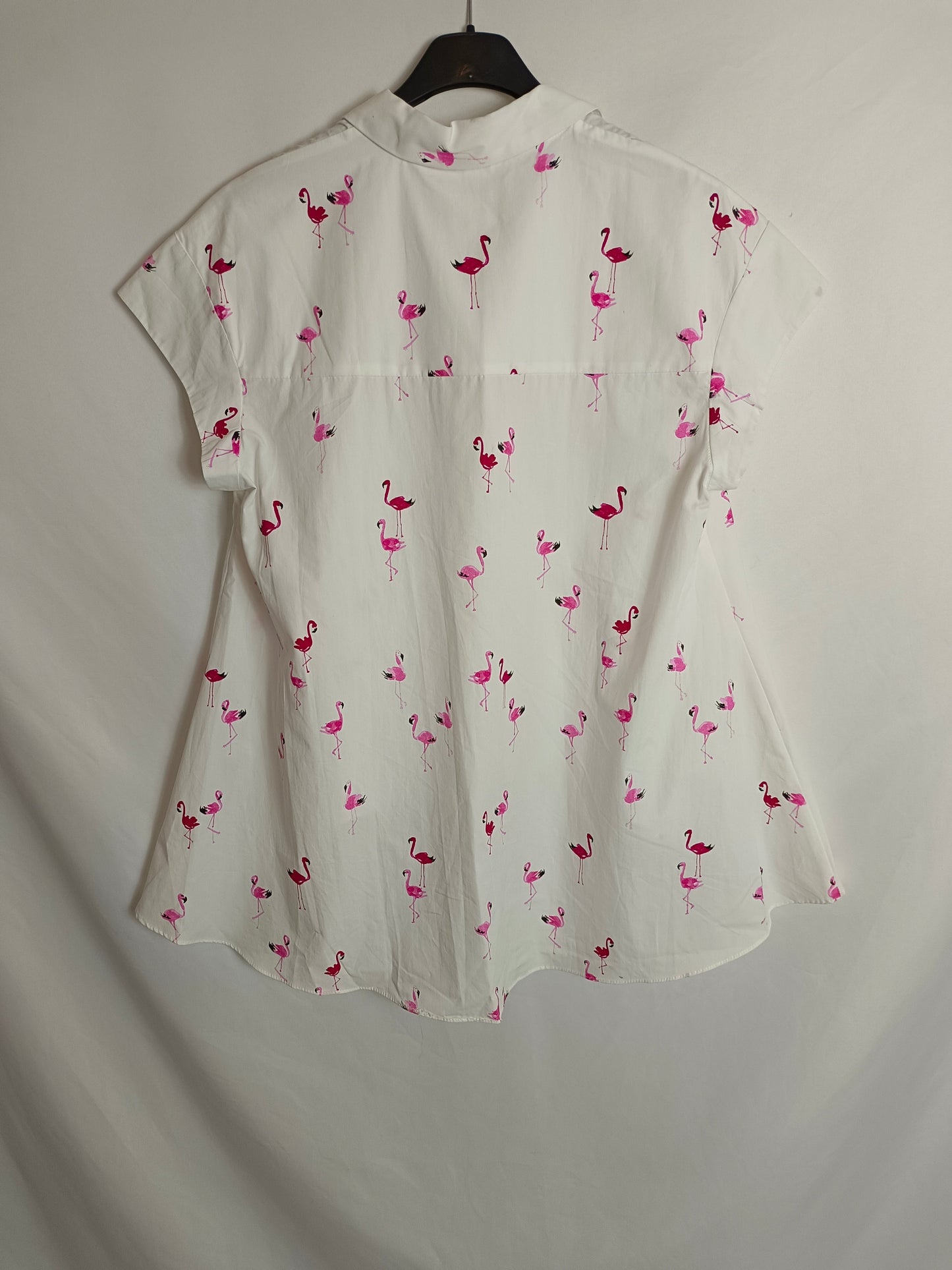 OTRAS. Blusa blanca flamencos TU(s)