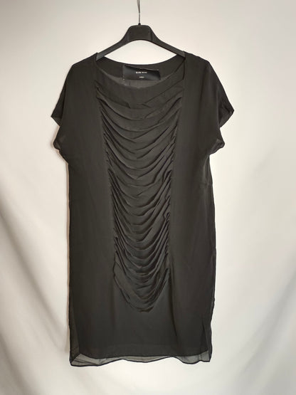 SUZIE WONG. Vestido negro tiras T.m