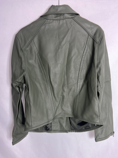 SH COLLECTION. Chaqueta verde efecto piel. T M