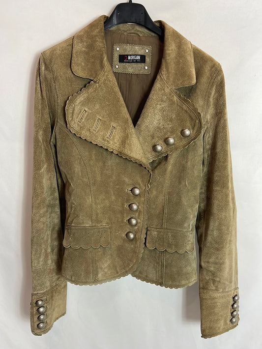 MORGAN. Chaqueta beige piel  T.u(xs) TARA