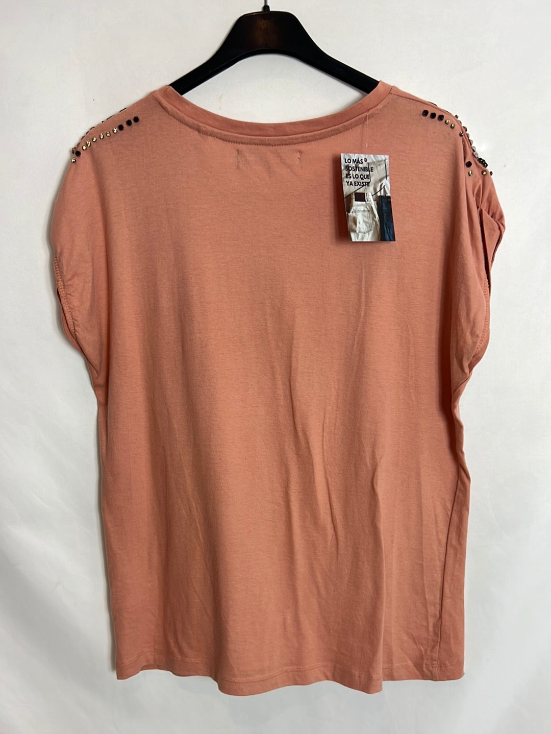 ROBERTO TORRETTA. Camiseta naranja detalle hombros. T 42