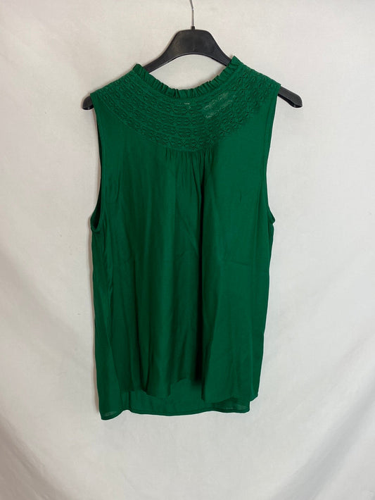 INDI&COLD. Blusa verde encaje T.m