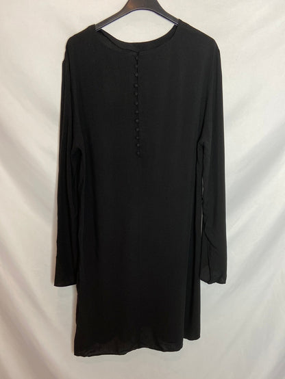 H&M. Vestido negro corto fluido  T.46