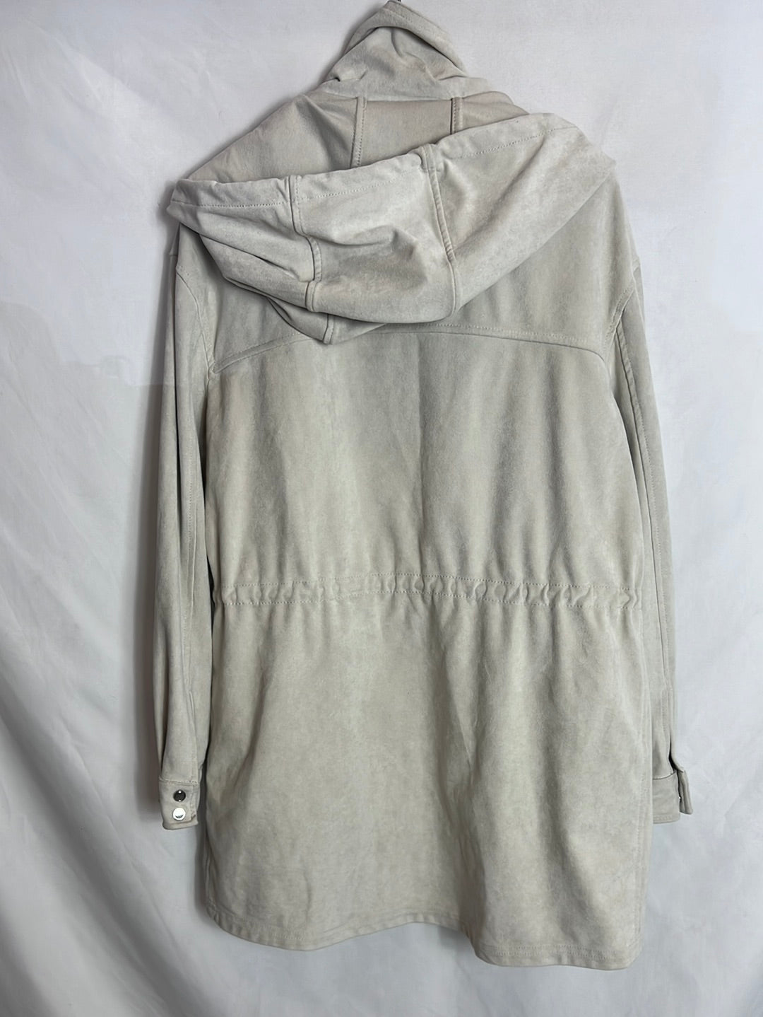 ZARA. Chaqueta antelina beige T.xs