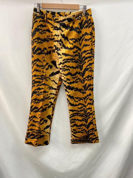 ESSENTIEL.Pantalones pinzas animal print T.38