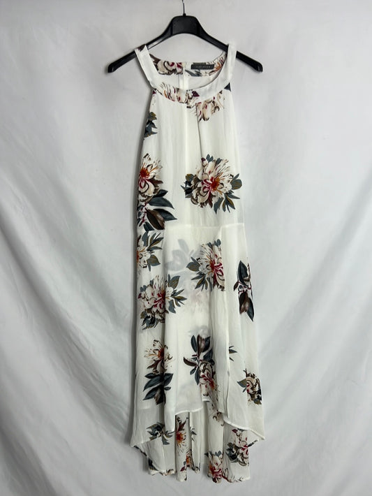 SUZY SHIER. Vestido midi flores cuello halter T.U