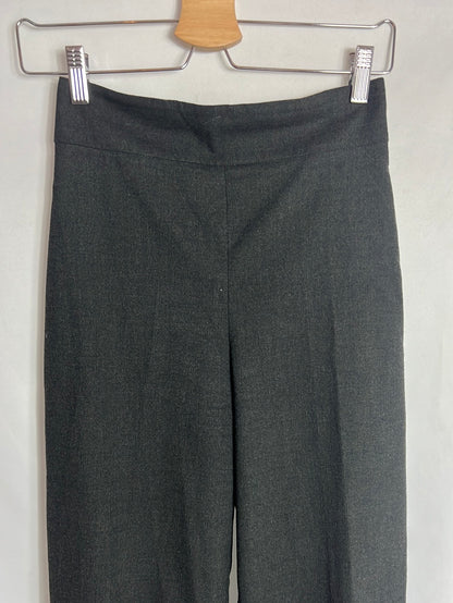 ZARA. Pantalón culotte gris marengo textura. T XS