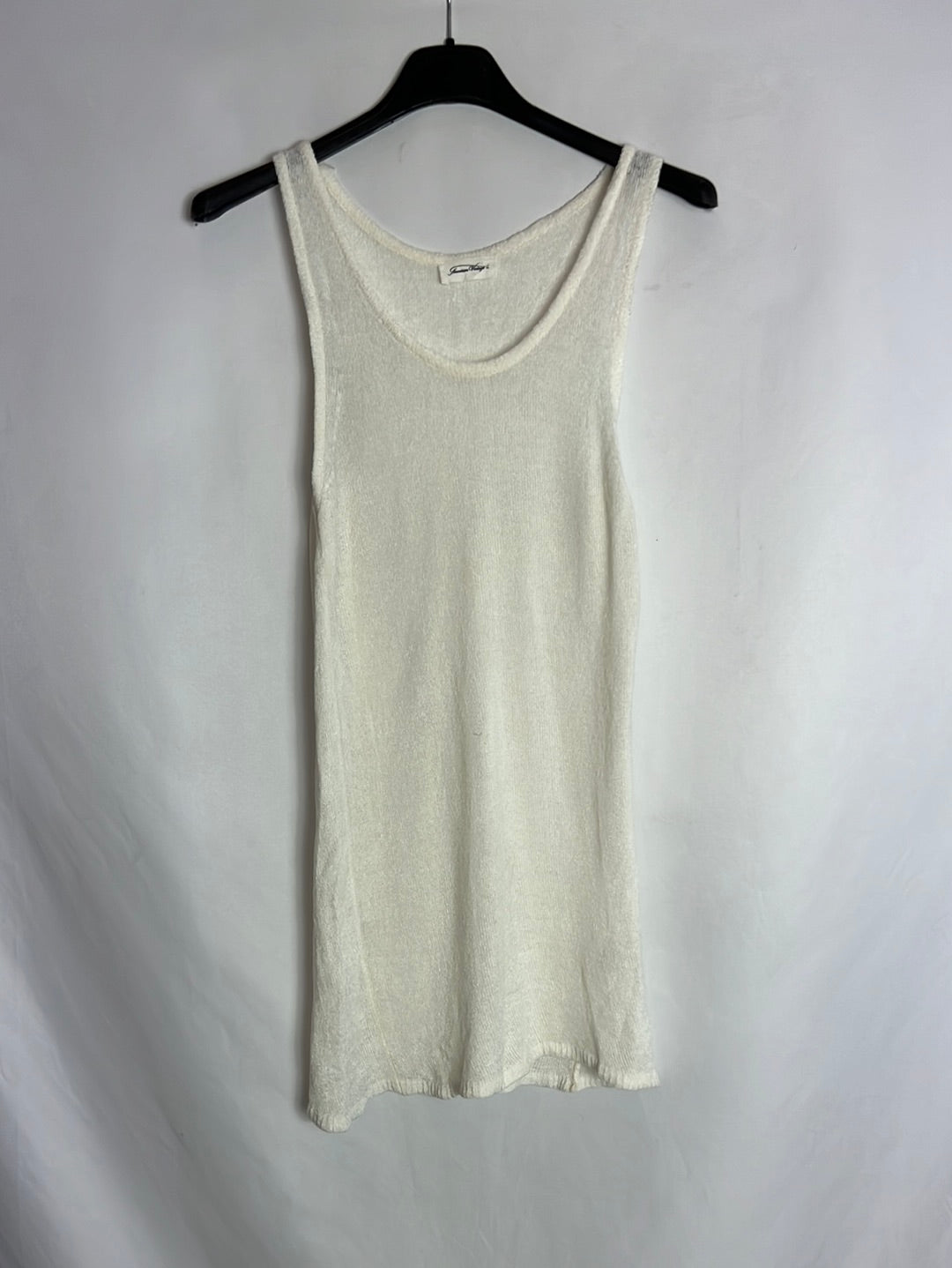 AMERICAN VINTAGE. Top blanco textura. T S