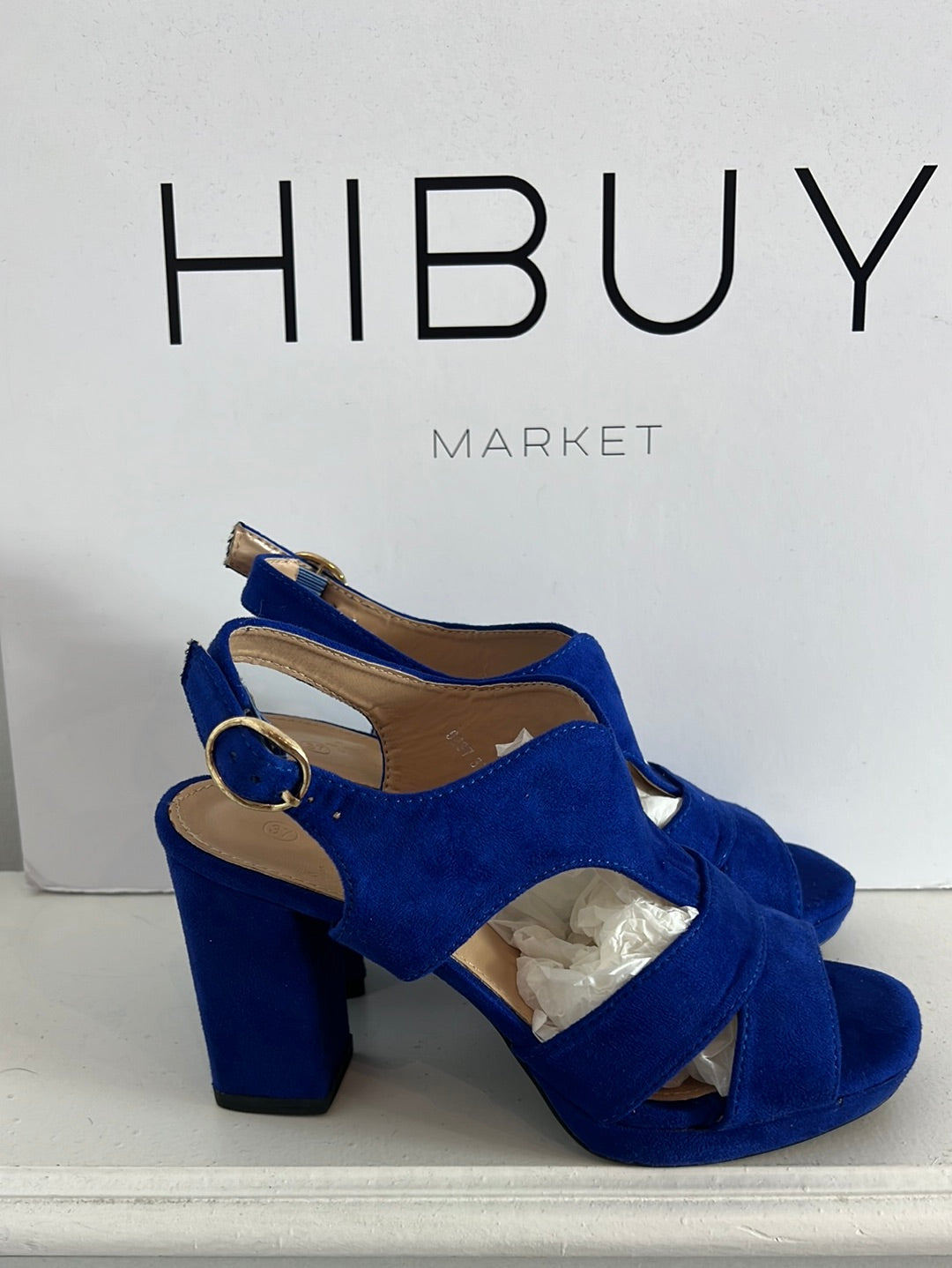 HF SHOES. Sandalias azul klein T.37