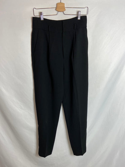 MANGO. Pantalones negros de vestir T.38