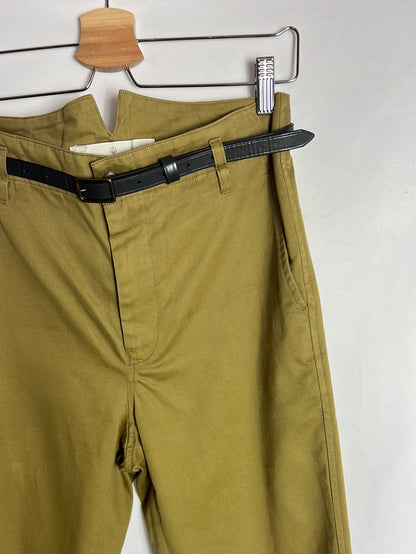 GOLDEN GOOSE. Pantalones verdes estilo chino . T XS