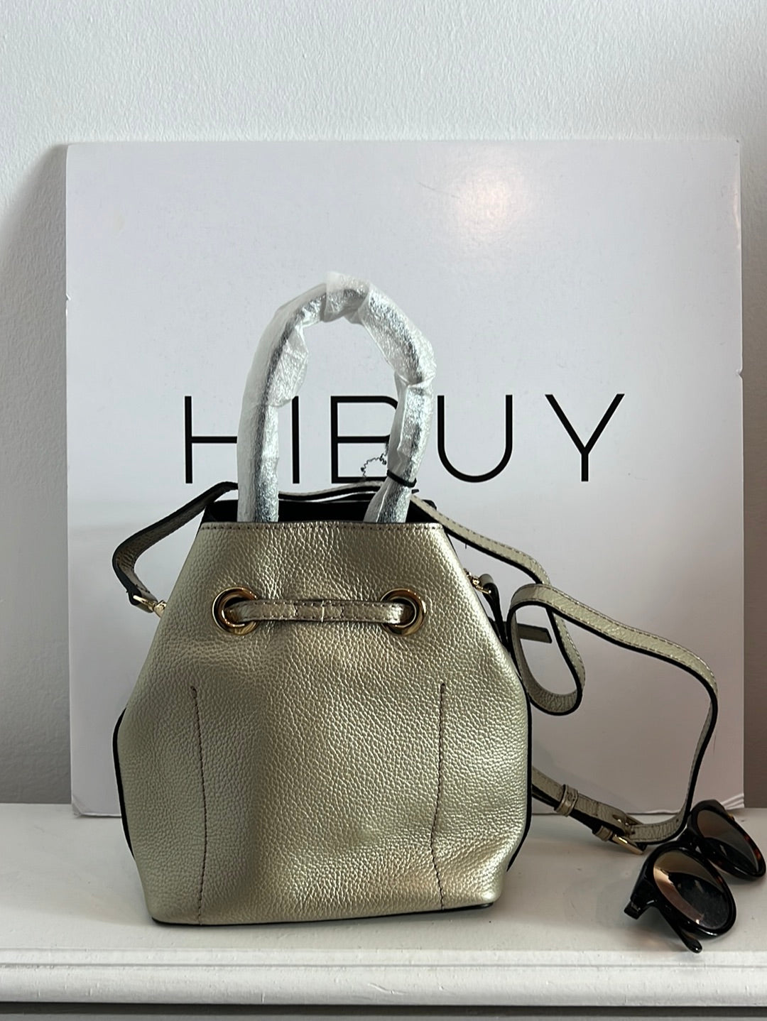 FURLA. Bolso mini bicolor doble asa