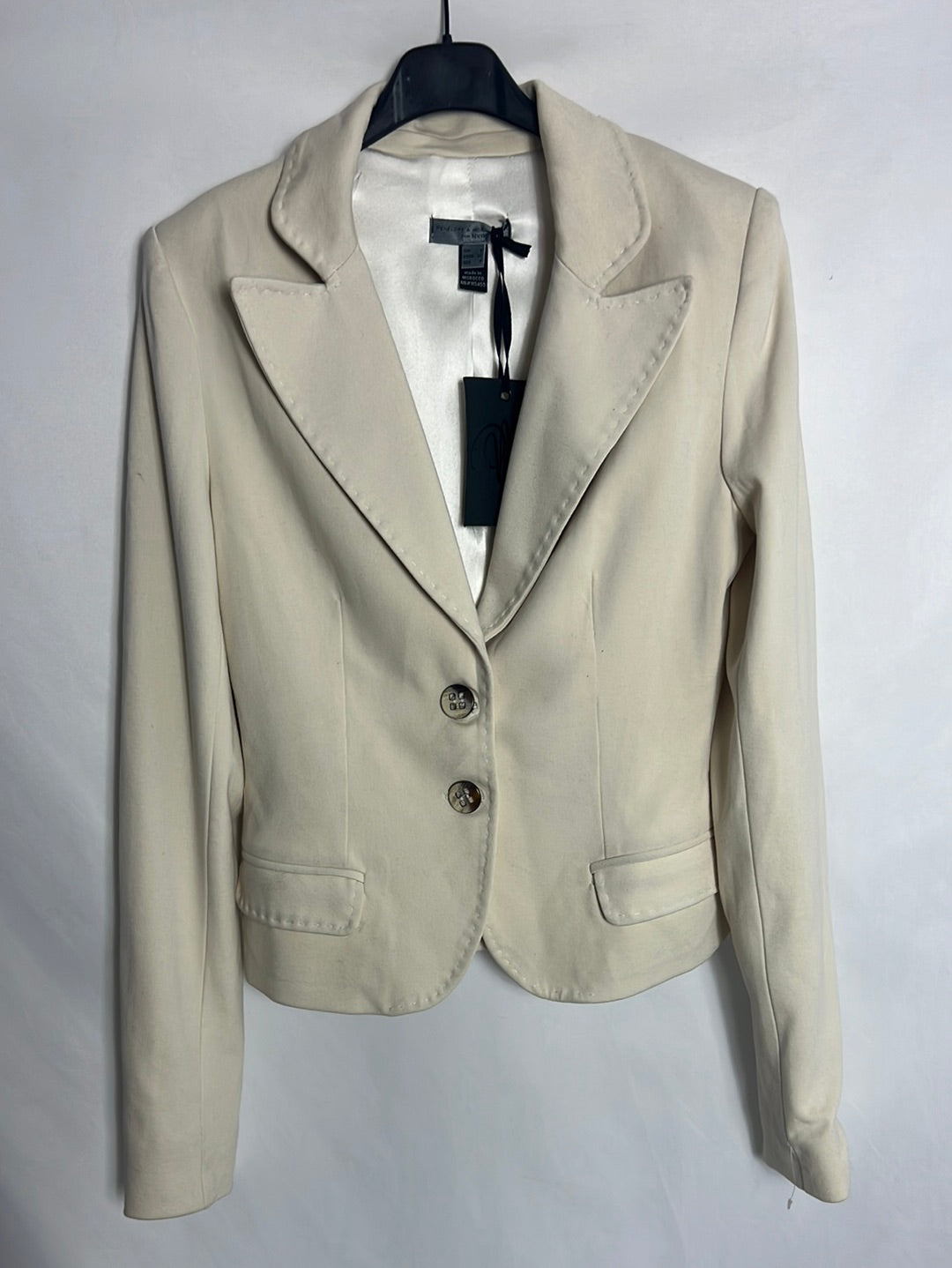 MANGO. Blazer beige textura. T S