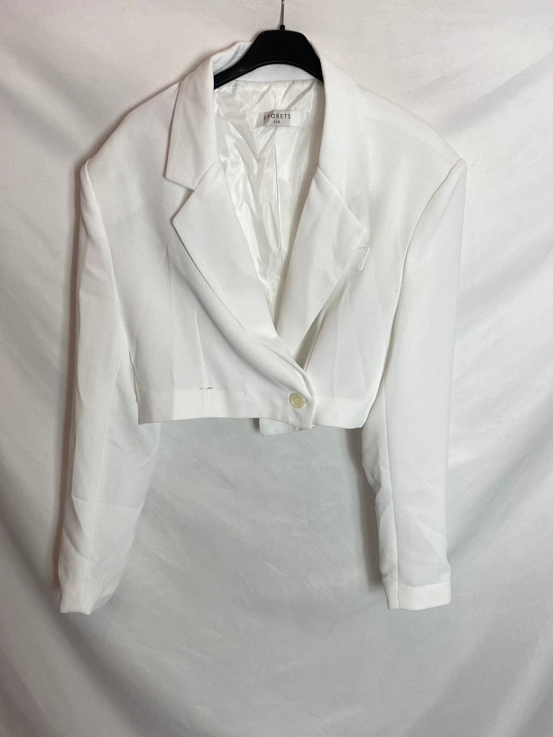 STORETS. Blazer crop blanco. T.S/M