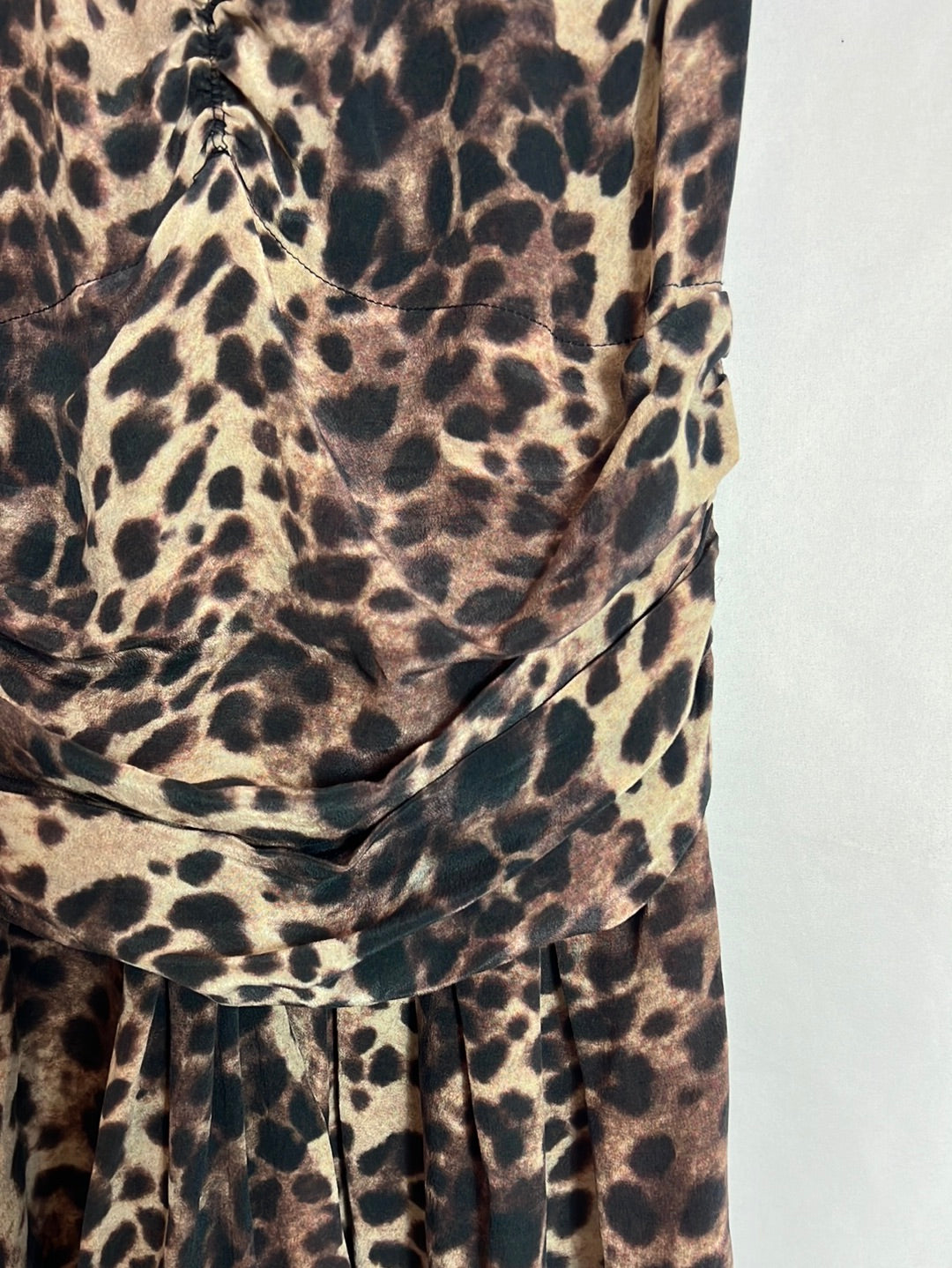 ISABEL MARANT. Vestido seda animal print. T 1 (S)