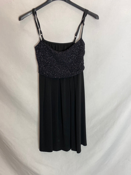 OTRAS. Vestido negro tirantes brillos. T.XS