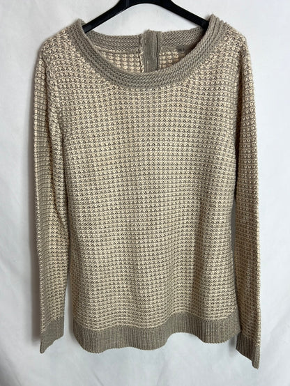 SFERA. Jersey beige y gris T.l