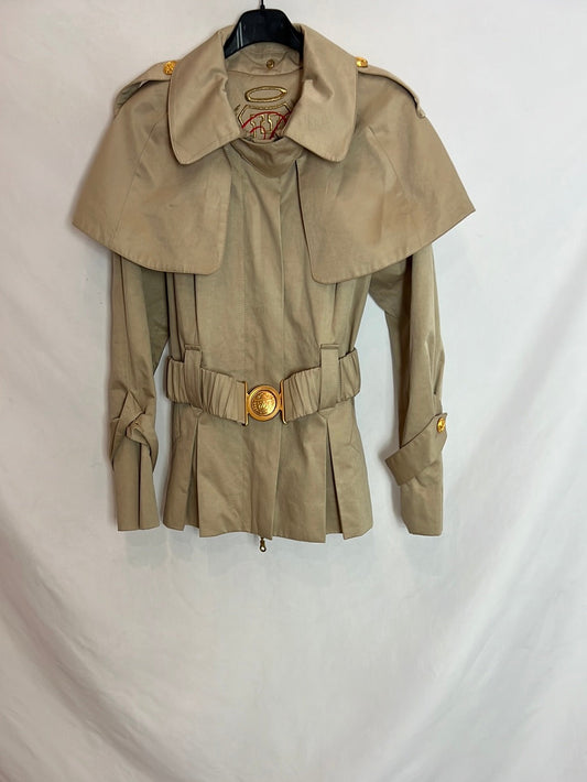 HOLY PREPPY. Chaqueta estilo militar beige. T L (M)